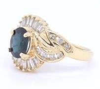 Pleasing Yellow Gold 1.50ct Sapphire and Diamond Ring