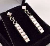 Sterling Silver Mother of Pearl Dangle Earrings