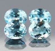 Large 13.58ct vivid sky blue Topaz set