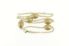 Sterling Silver Charles Garnier Oval Puffy Textured Chain Necklace