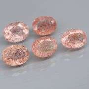 Unique 6.29ct faceted Strawberry Quartz set