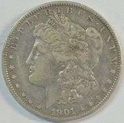 Upper end 1901-S Morgan Silver Dollar. Key date 'S' Mint