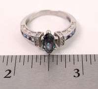 Sterling Silver Mystic Topaz and Amethyst Ring