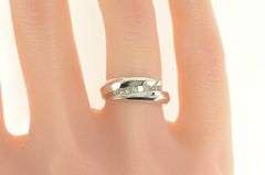 14K White Gold 0.50 Ctw Princess Diamond Bypass Band Ring