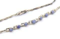 Vintage 925 Sterling Silver Lapis Necklace