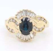 Pleasing Yellow Gold 1.50ct Sapphire and Diamond Ring