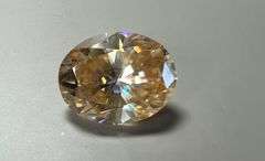 Sparkling Rare 9.5 Ct VVs1 Peach Color Fire Moissanite Solitaire