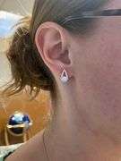Tear-Drop Shaped 1.00CTW Diamond Stud Earrings