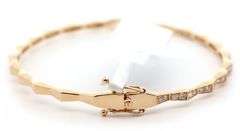 New 0.59ctw Diamond Wavy Bangle Bracelet in 14K