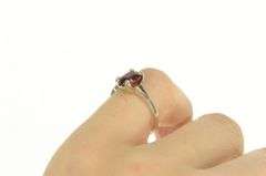 14K White Gold 1.40 Ct Oval Natural Garnet Solitaire Ring