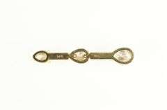 14K Yellow Gold 0.50 Ctw Pear Diamond Tiered Bar Drop Pendant