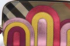 Burberry Halton Pop Element Bright Pink and Check Make up Bag