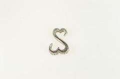 14K White Gold Diamond Heart Infinity Love Symbol Pendant