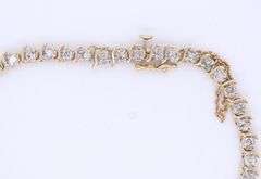 Divine Yellow Gold 3.30ctw S Link Diamond Bracelet