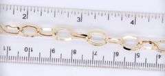 Elegant Yellow Gold oval Link Chain Necklace