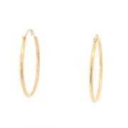 10K Yellow Gold 36mm Vintage Classic Round Fashion Hoop Earrings