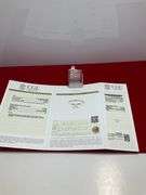 CERTIFIED BRAND NEW LADIES 14K WHITE GOLD SOLITAIRE DIAMOND RING.