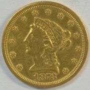Very scarce 1873-S $2.50 Liberty Gold Piece in high grade