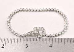 Sterling Silver Heart CZ Tennis Bracelet