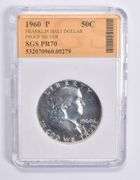 PR70 1960-P Franklin Silver Half Dollar Proof SGS