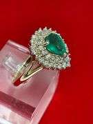 CERTIFIED 14K YELLOW GOLD DIAMOND AND EMERALD RING