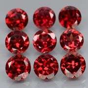 Premium 5.47ct round cut cherry red Garnet set