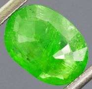 Lime green 1.72ct untreated Tanzanian Tsavorite Garnet