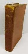 Small Antique Leather Atlas Book