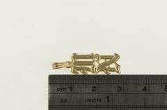 14K Yellow Gold M N Monogram Initial Letter Name Charm/Pendant