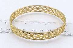 Gold Plated Bangle and Brooch