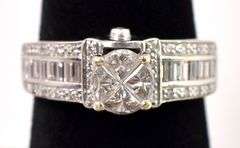 Absolutely Beautiful 14K White Gold Approx. 1.00CTW Diamond Ring (International Gemological Information Card Included)