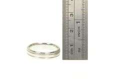 Platinum 5.0mm Grooved Simple Wedding Band Ring