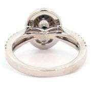 Vera Wang Love 1.15ctw Oval Diamond Double Frame Engagement Ring in 14K W/Box and Paper