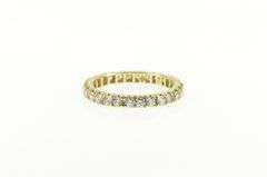 10K Yellow Gold Round Cubic Zirconia Wedding Band Classic Ring