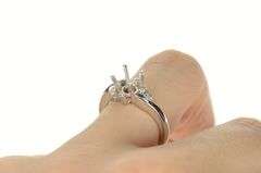 Platinum 0.24 Ctw Diamond 5.75mm Engagement Setting Ring