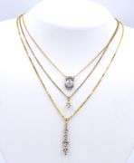 Group Lot of 3 Vintage 925 Sterling Silver Necklaces