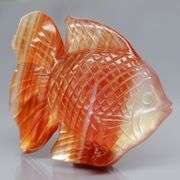 Gorgeous 43.17ct striped Agate carving