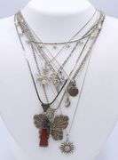 Big Group Lot of Vintage 925 Sterling Silver Necklaces
