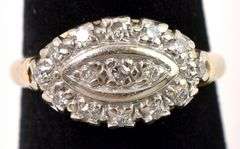 Amazing Eye Themed Diamond Ring in 14K Yellow Gold