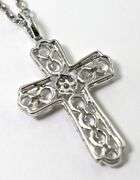 Sparkling High-Fashion Diamond Cross with Necklace