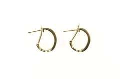 10K Yellow Gold 0.90 Ctw Diamond Inset Channel Oval Hoop Earrings