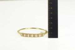 14K Yellow Gold 2.36 Ctw Oval Natural Opal Diamond Bangle Bracelet