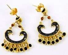 Amazing Vintage 14K Dangly Opal Earrings