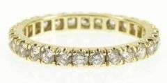 10K Yellow Gold Round Cubic Zirconia Wedding Band Classic Ring