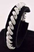 Superb 14K White Gold Fancy Link Bracelet