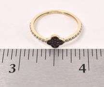 Amazing 14K Yellow Gold Garnet and Diamond Ring