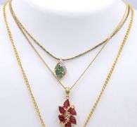 Vintage 925 Sterling Silver Lot of 3 Necklaces