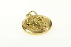 14K Yellow Gold Lobster Embossed Regeneration Symbol Charm/Pendant