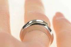14K White Gold 0.50 Ctw Princess Diamond Bypass Band Ring