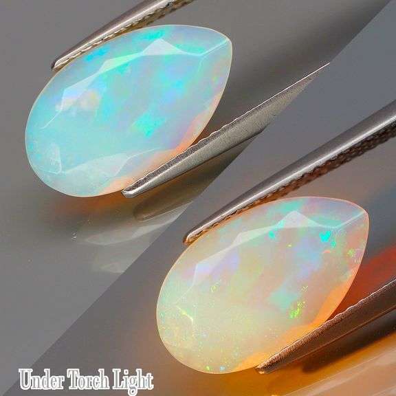 Tremendous glittering 1.61ct faceted Jelly Opal